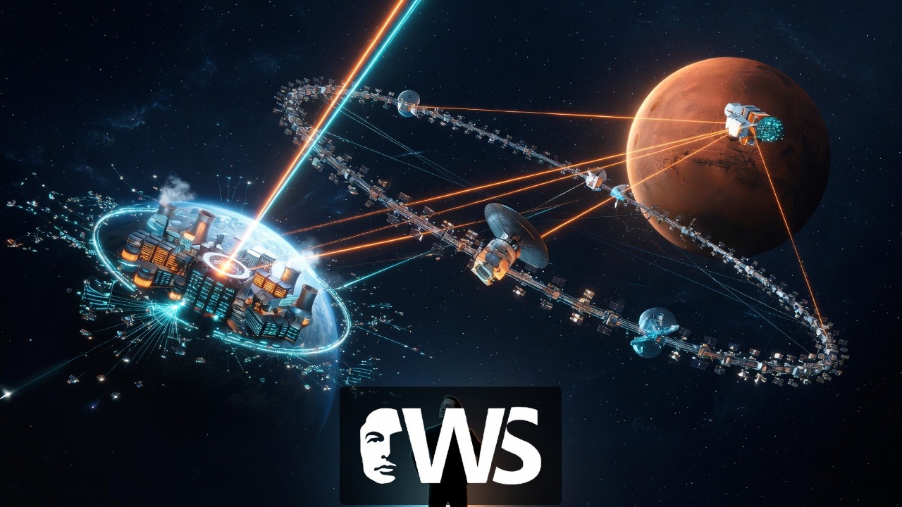 EWS cloud infrastructure network spanning Earth, orbit, and Mars